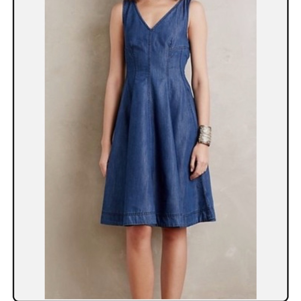 HOLDING HORSES Blue Sleeveless V-Neck Midi Sundress